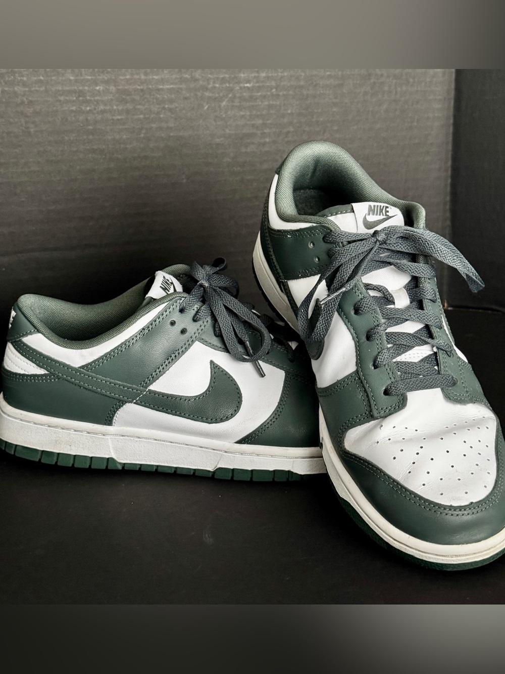 Nike Dunk Low ‘Vintage Green’ White Men’s 10.5 DV0833-111 Shoe Sneaker Leather